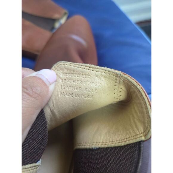 Nisolo "Eva Everyday" Brown Water Resistant Leather Pull On Chelsea Boot size 11 - Picture 11 of 12